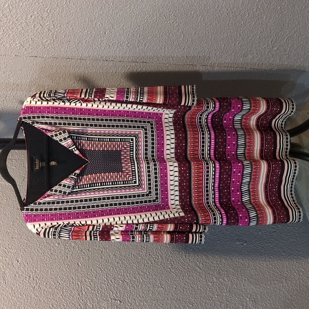 Patterned Long Sleeve Dress
